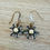 Thumbnail: Beach Bloom Flower Earrings in Navy Blue