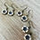 Thumbnail: Pressed Glass Crystal Flower Earrings In Ivory And Denim