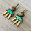 Thumbnail: Empress Boho Crystal Earrings In Teal And Gold