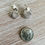 Thumbnail: Pewter Shell Earrings With Freshwater Pearl Drops