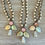 Thumbnail: Raspberry Shimmer Art Deco Palm Necklace 