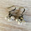 Thumbnail: Shiny Silver Mercury Glass Drop Earrings
