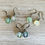 Thumbnail: Golden Glass Dainty Flower Earrings