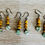 Thumbnail: Spring Showers Golden Bud Earrings With Aqua Flowers