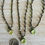 Thumbnail: Green Marshland Glass Flower Crocheted Necklace