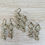 Thumbnail: Smoky Triple Loop Crystal Earrings