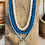 Thumbnail: Cobalt And Denim Blue Sea Glass And Wood Beach Necklace Set