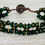Thumbnail: Woven Friendship Link Bracelet In Magic Forest Green