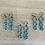 Thumbnail: Denim Triple Loop Crystal Earrings