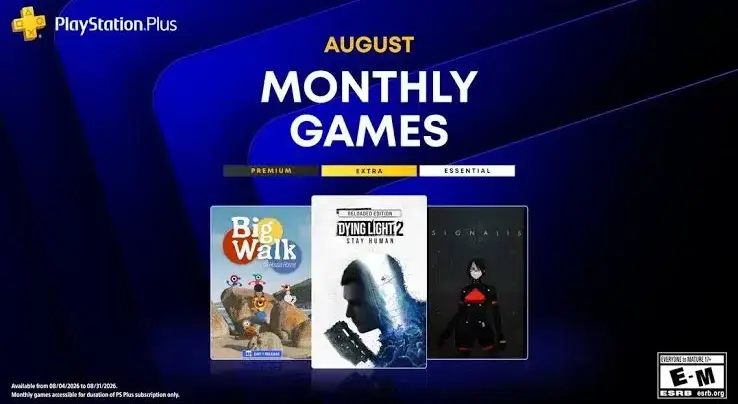 PlayStation Plus Essential Games for August 2026 Announced: Dying Light 2, Big Walk, and Signalis Headline Free Lineup