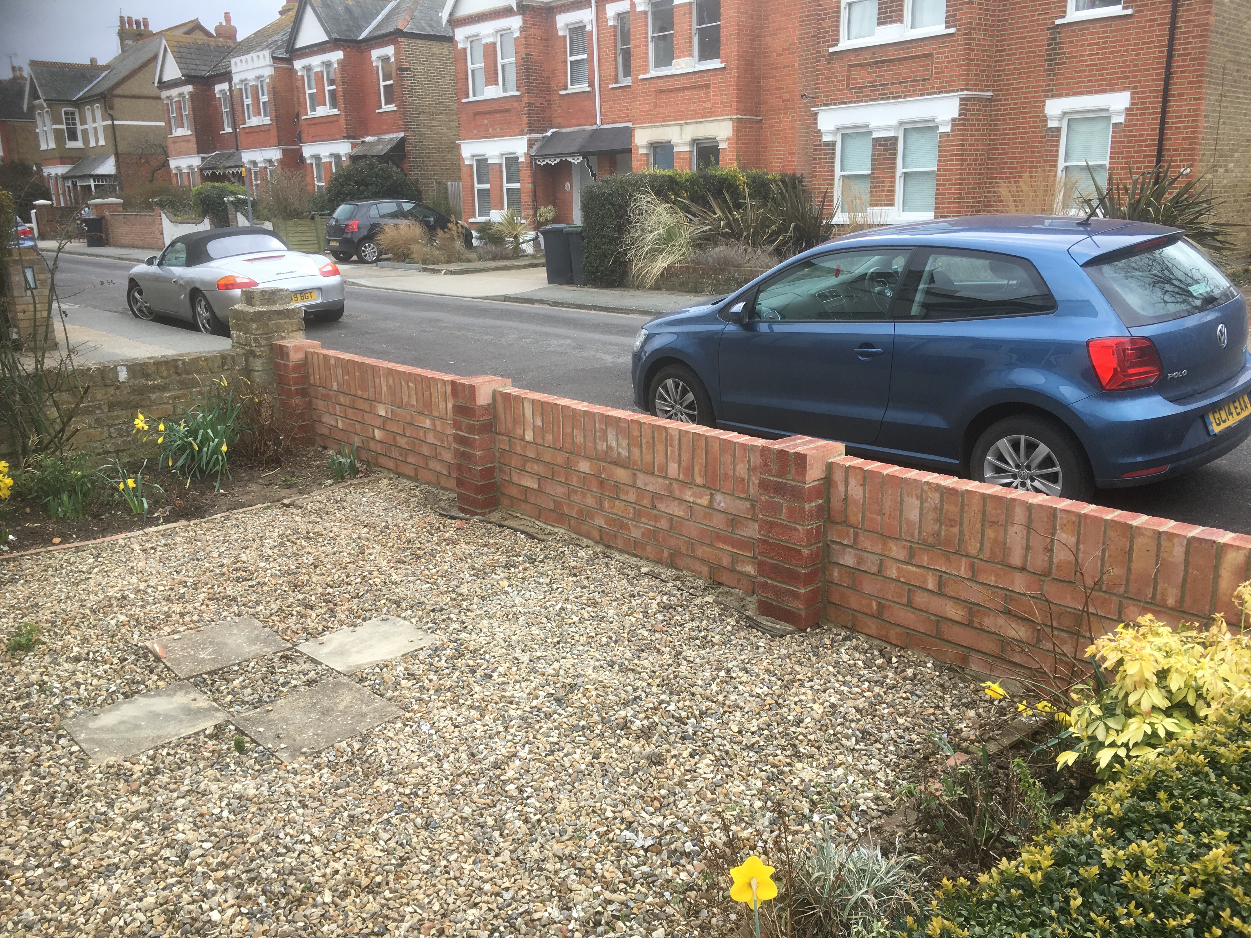 Tudor brick garden wall