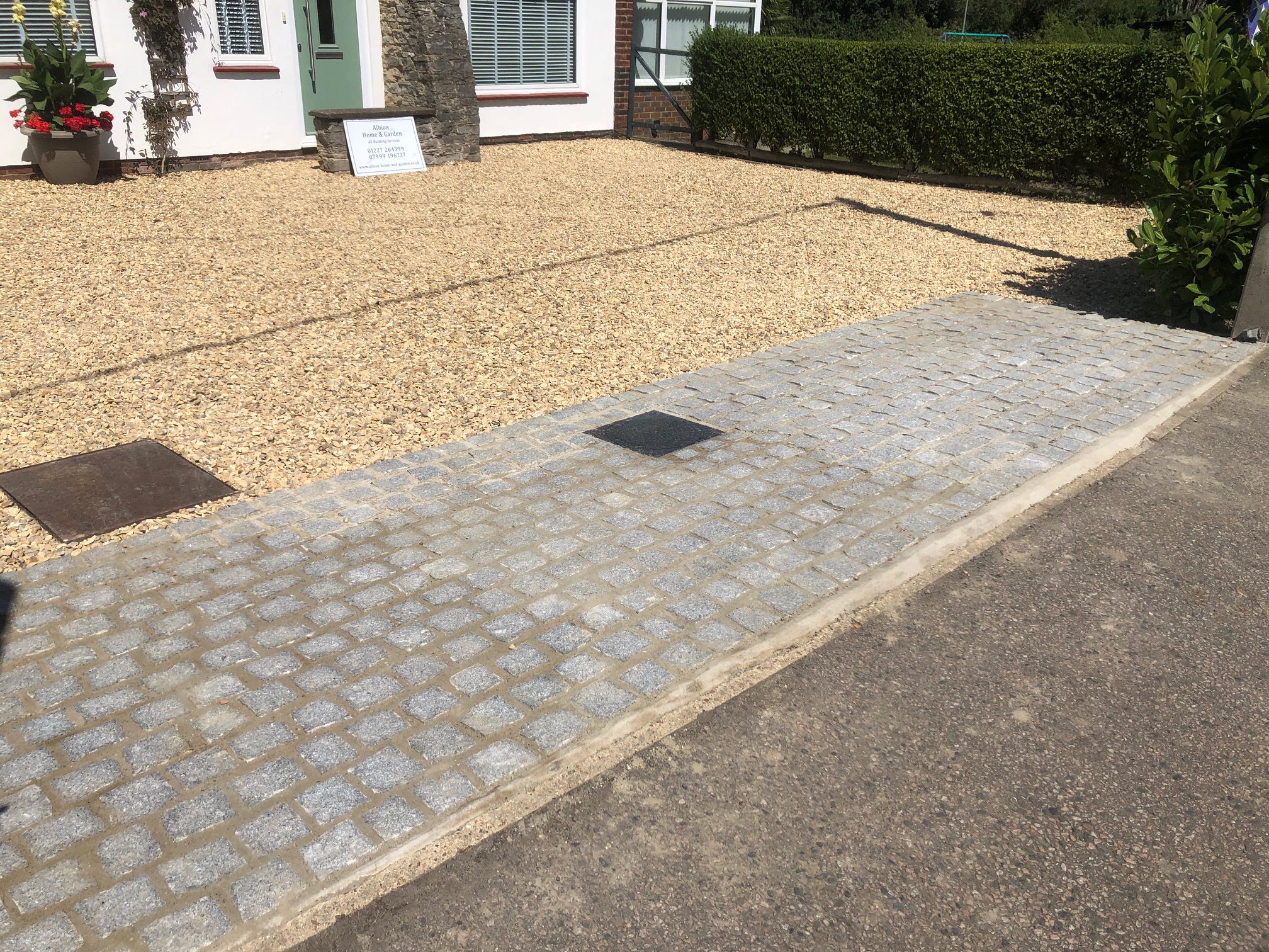 Granite Cobble Install