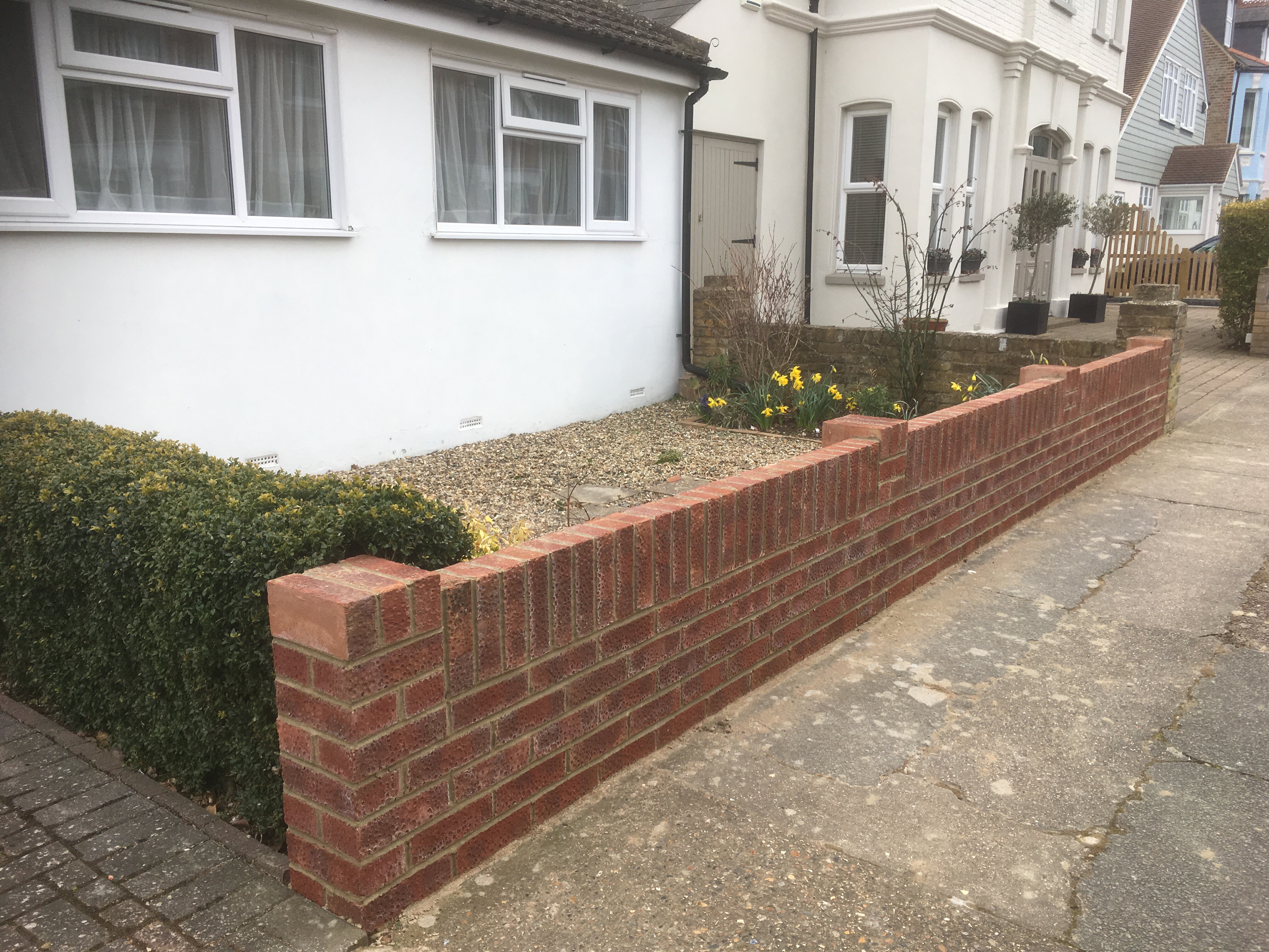 Tudor brick garden wall