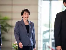 Japan's PM Sanae Takaichi at the Prime Minister's office in Tokyo