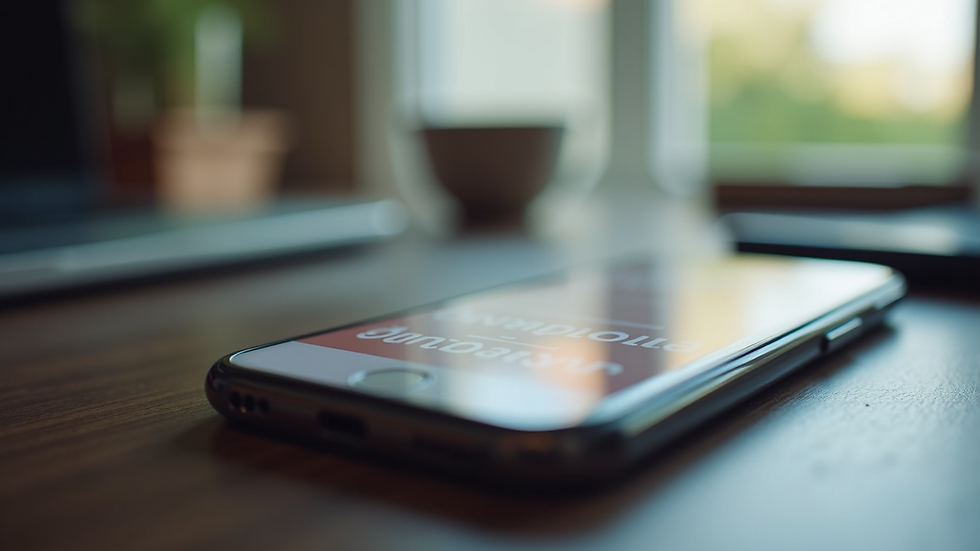 Close-up of a smartphone displaying affiliate marketing sales report