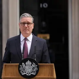 U.K. Prime Minister Keir Starmer speaks outside 10 Downing Street on June 22, 2026