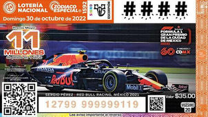 SERGIO PÉREZ ESTARÁ PRESENTE EN LOS BILLETES DE LOTERÍA