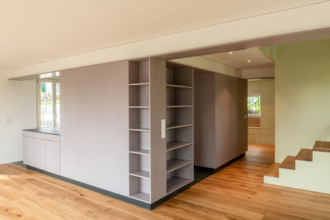 Umbau Erdgeschoss mit neuer Erschliessung ins Obergeschoss.