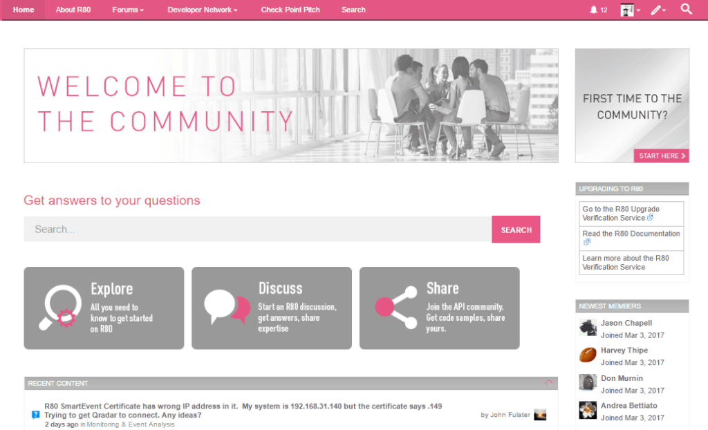 Check Point Customer Community