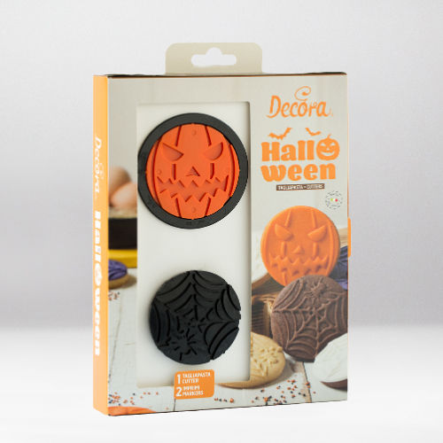 DECORA 3 PCS SET HALLOWEEN PLASTIC COOKIE CUTTER AND MARKERS