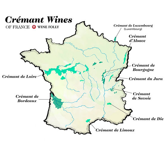 Карта креманов Франции
