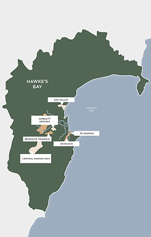 Карта виноградников Хоукс бэй