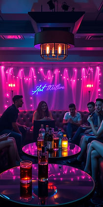 teen party scene with luxury lounge sett