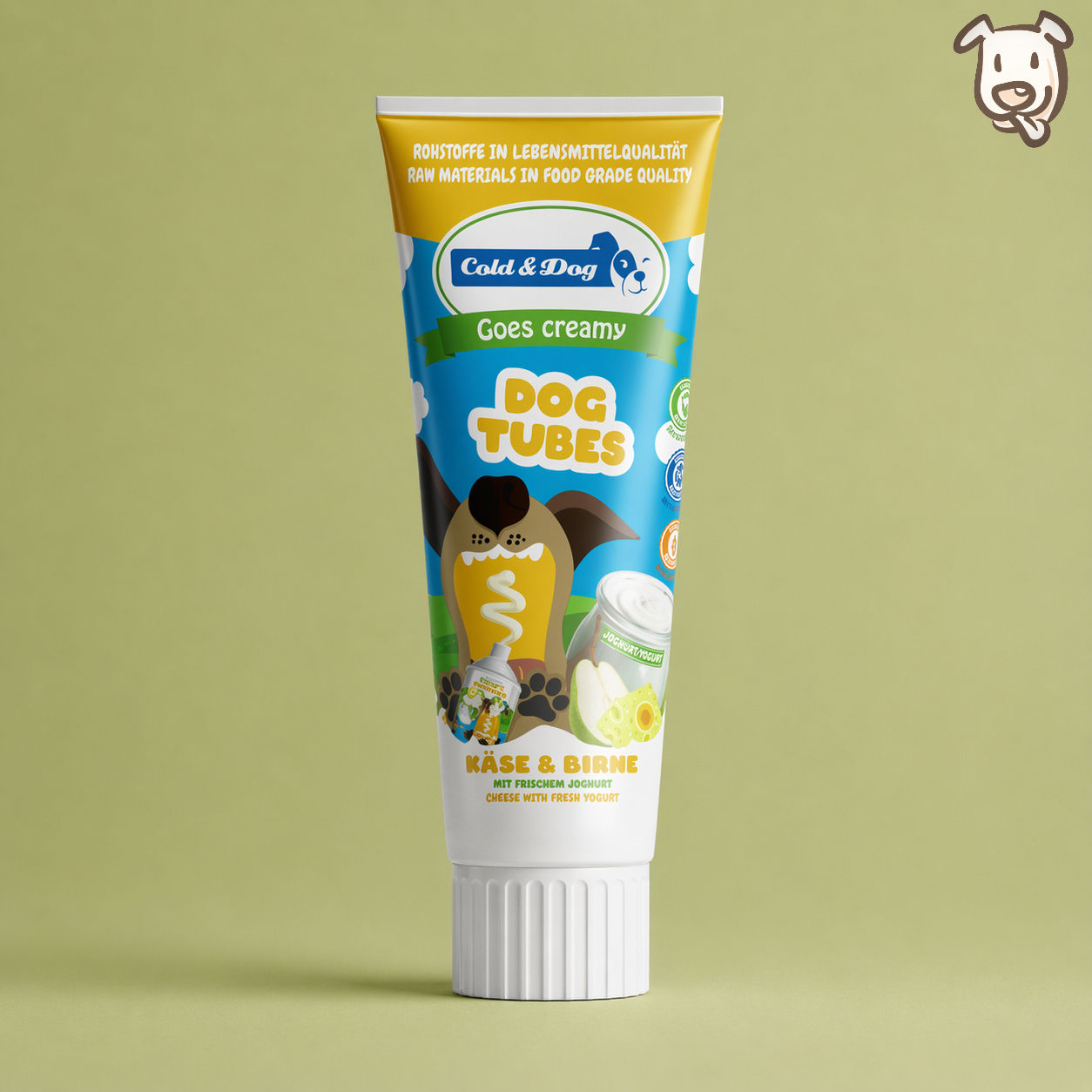 DogTubes · Käse & Birne · 75 g · Cold&Dog
