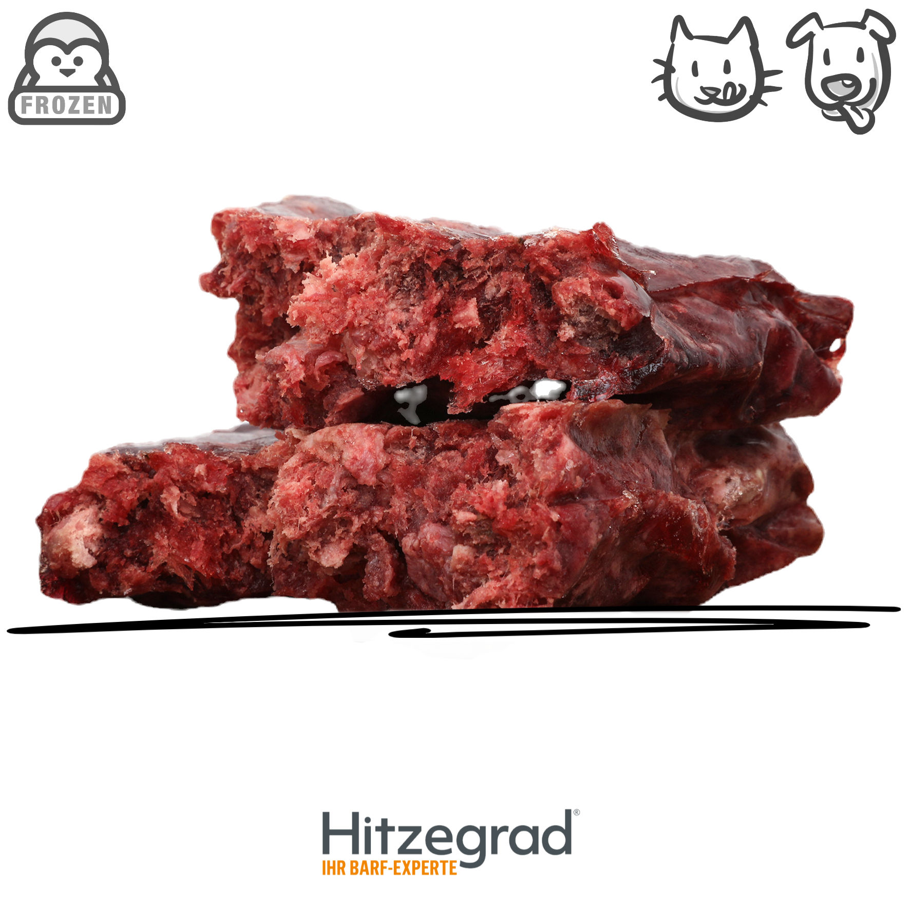 Muskelfleisch · Wild · 500 g · Hitzegrad