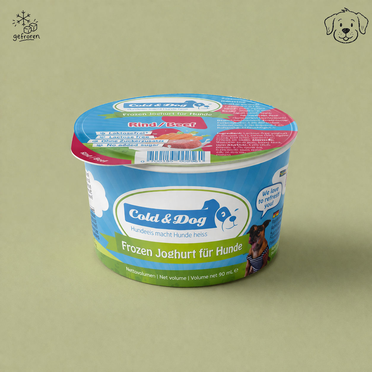 Hundeeis · Der saftige Fleischige · 90 ml · Cold&Dog