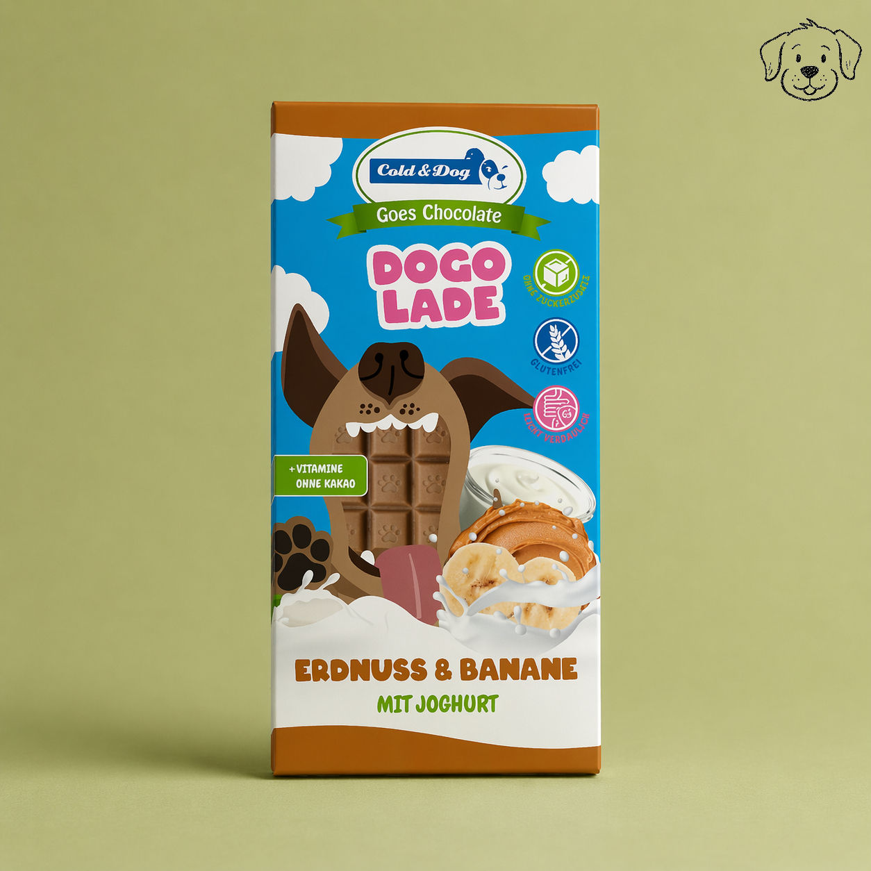 Dogolade · Erdnuss & Banane · 100 g · Cold&Dog