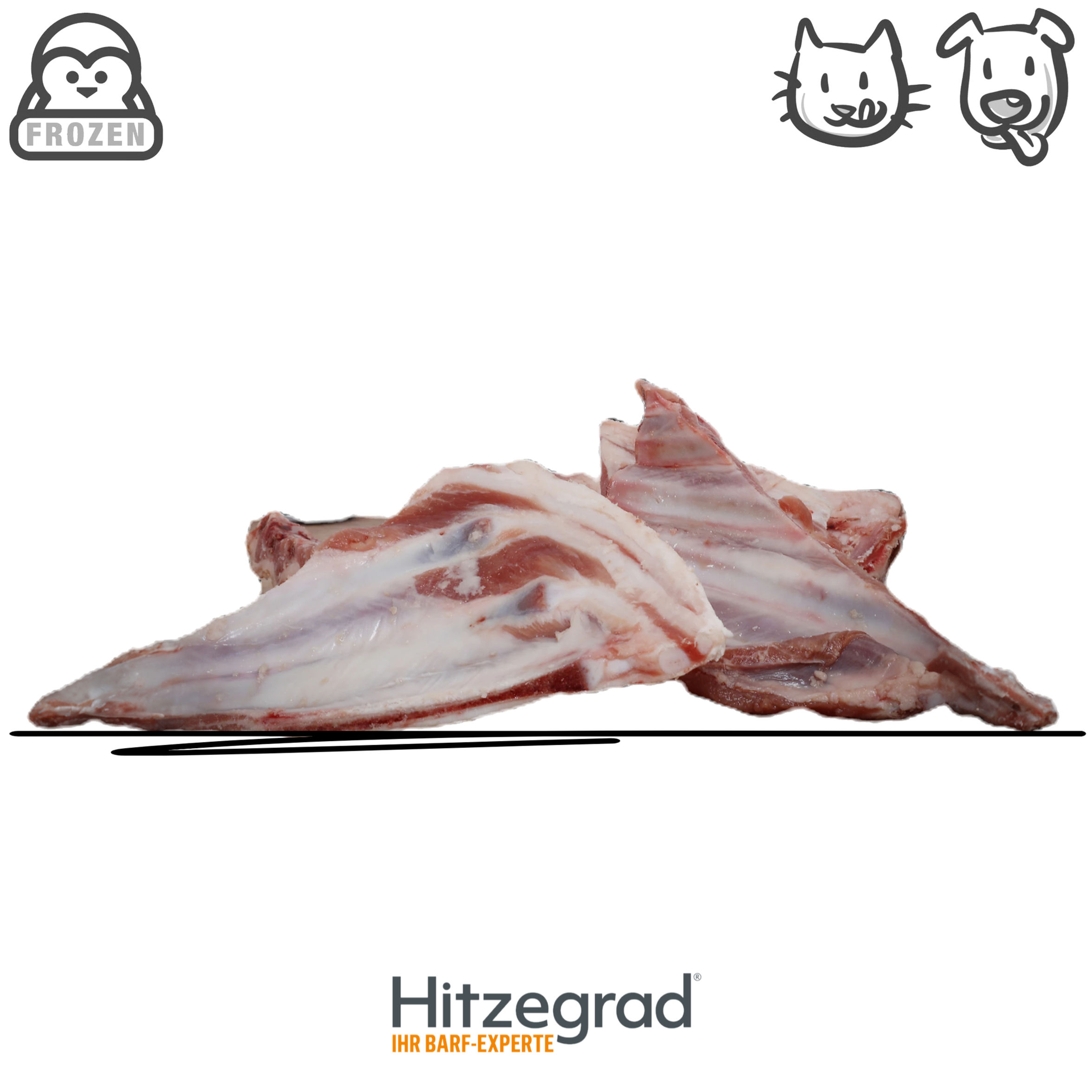 Fleisch am Knochen: Hitzegrad Lamm-Spare-Ribs für natürlichen Kauspaß (500 g oder 1 kg)