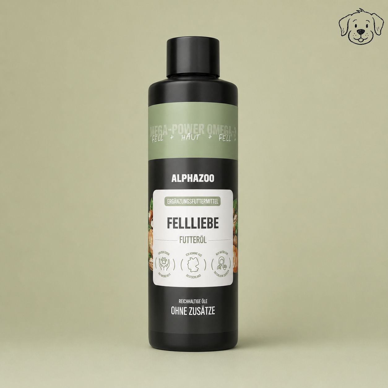 Fellliebe · Futteröl · für Hunde · 250 ml · alphazoo