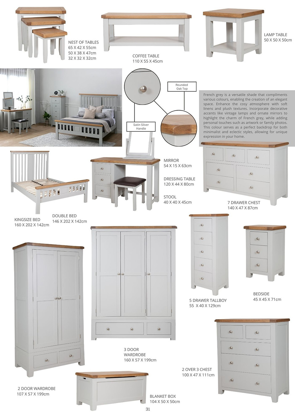 french grey oak bedroom