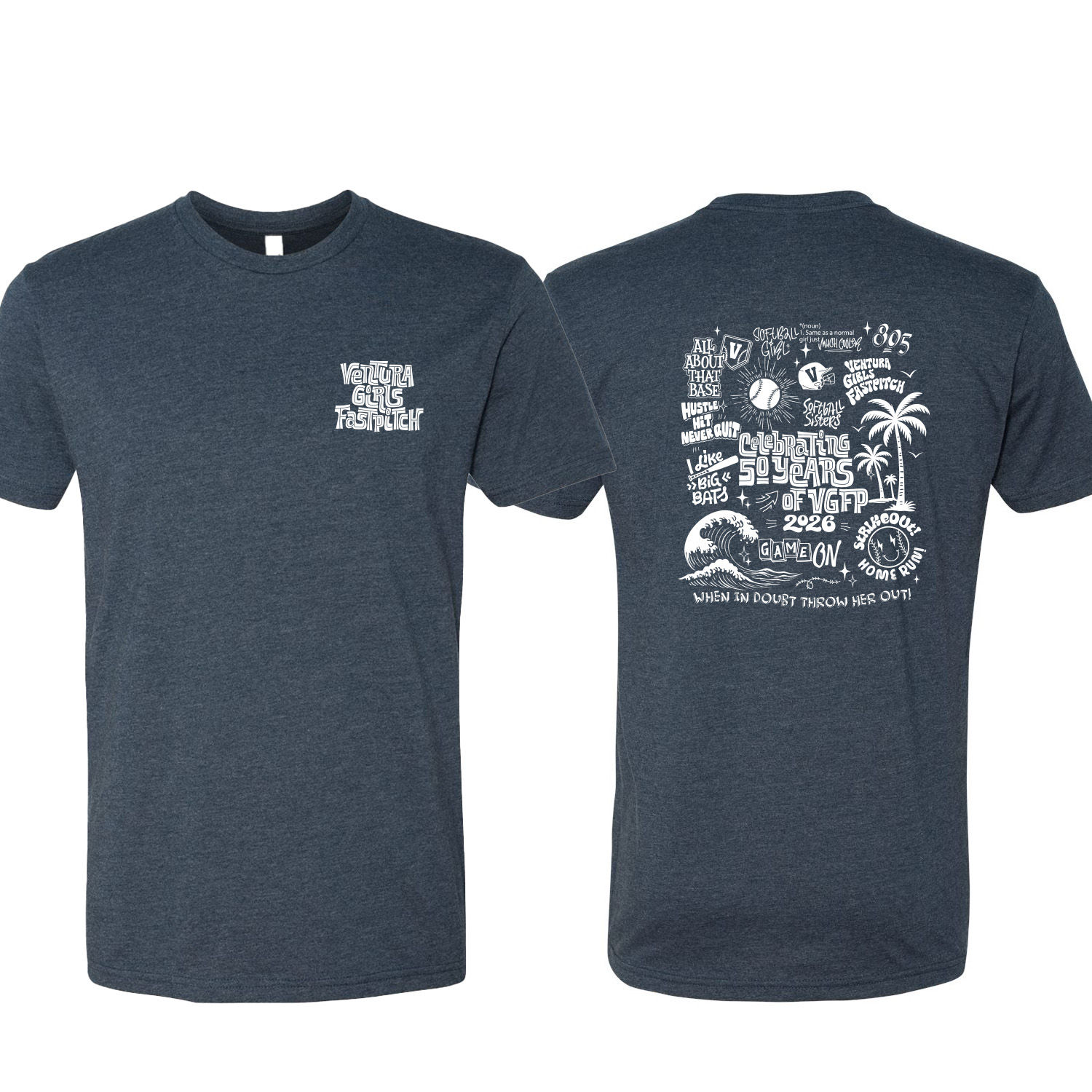 Midnight Navy Cotton Poly Blend Tee