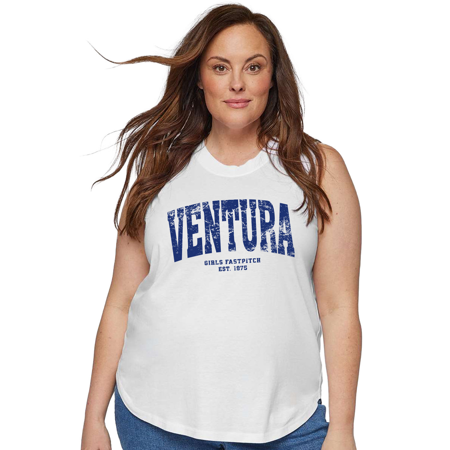 Ladies Relaxed Curvy Oversized Tank