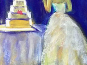 "The Wedding Cake" | Hotel Coronado | Cua Family Collection | Pastel on Paper | By Susan Cua | Impressionist Artist