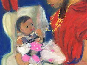 The Look of Love | Manila Philippines | Cua Family Collection | Pastel on Paper | By Susan Cua