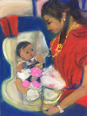 The Look of Love | Manila Philippines | Cua Family Collection | Pastel on Paper | By Susan Cua