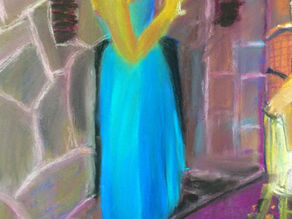 Sasha in Turquoise | Cua Family Series | Pastel on Paper | By Suan Cua