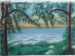 A Beautiful Day | Evanston Lake Front | Pastel on Paper | By Susan Cua