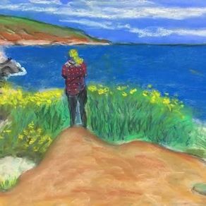 "Checking Out Spots to Paint With Colette Zeman" | Los Angeles California | Pastel on Paper | By Susan Cua | Impressionist Artist