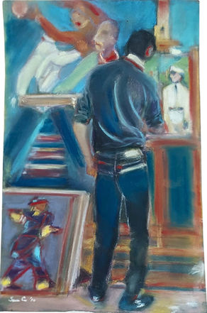 Parisian Mémoires: Michel’s Studio | Pastel on Paper | by Susan Cua