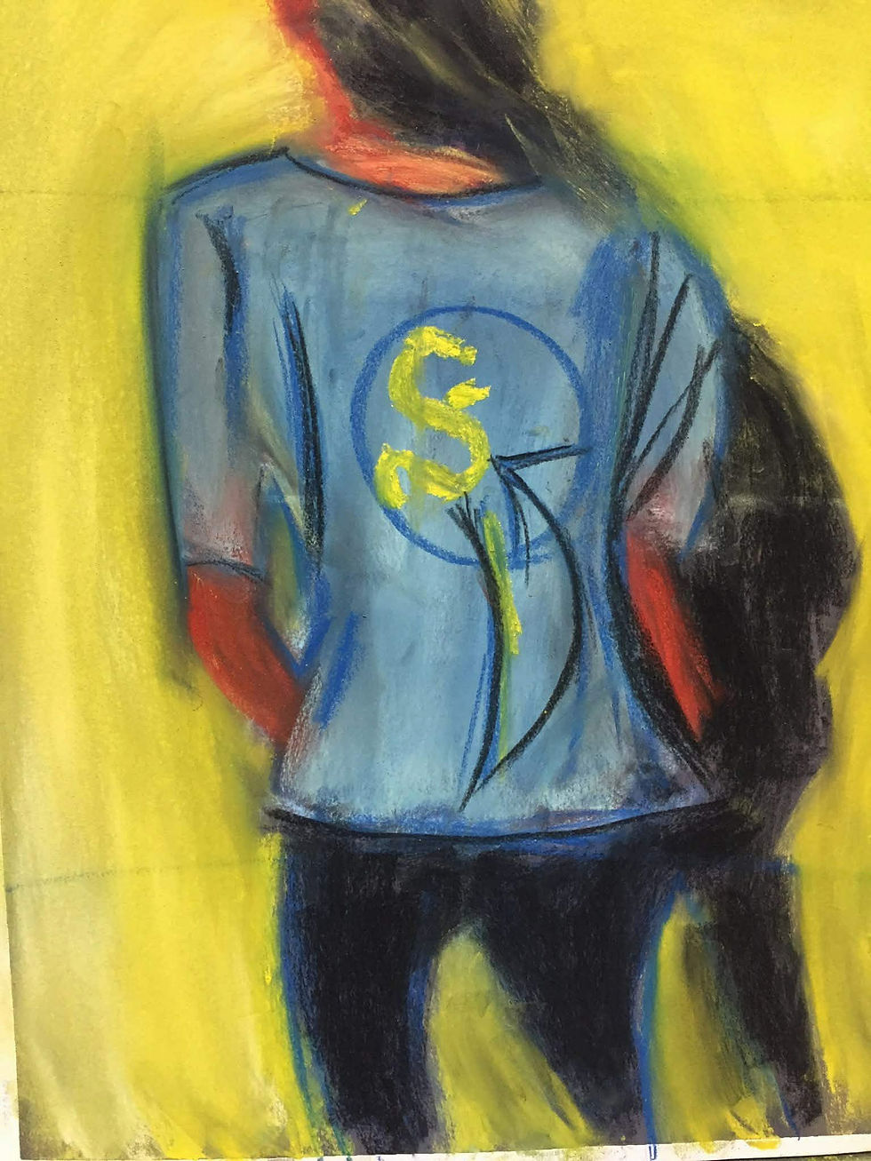 Shayna in Blue | Cua Family Series | Pastel on Paper | By Susan Cua