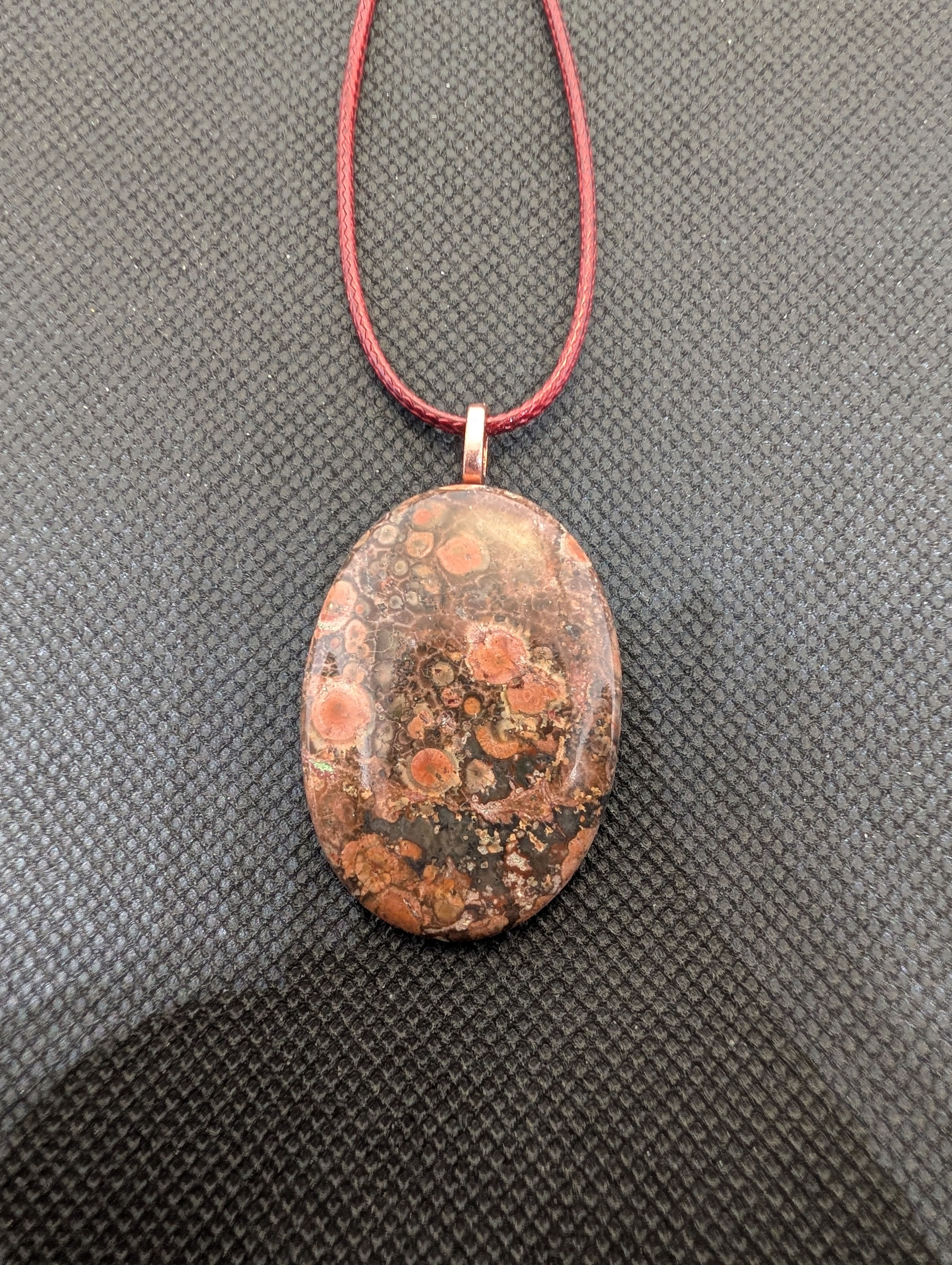 Freeform necklace, Poppy Jasper