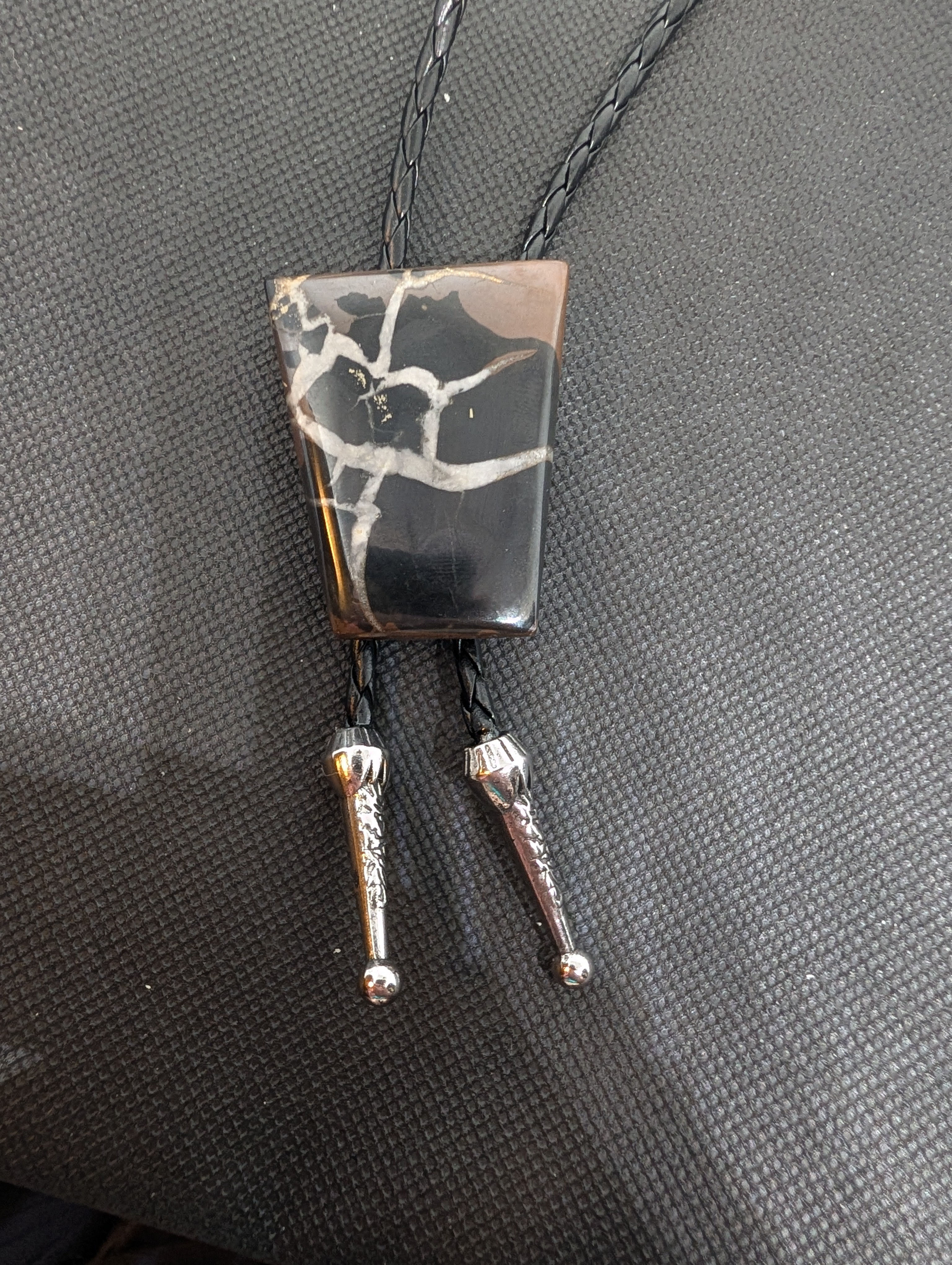 Freeform Premium Bolo necklace, Septarian