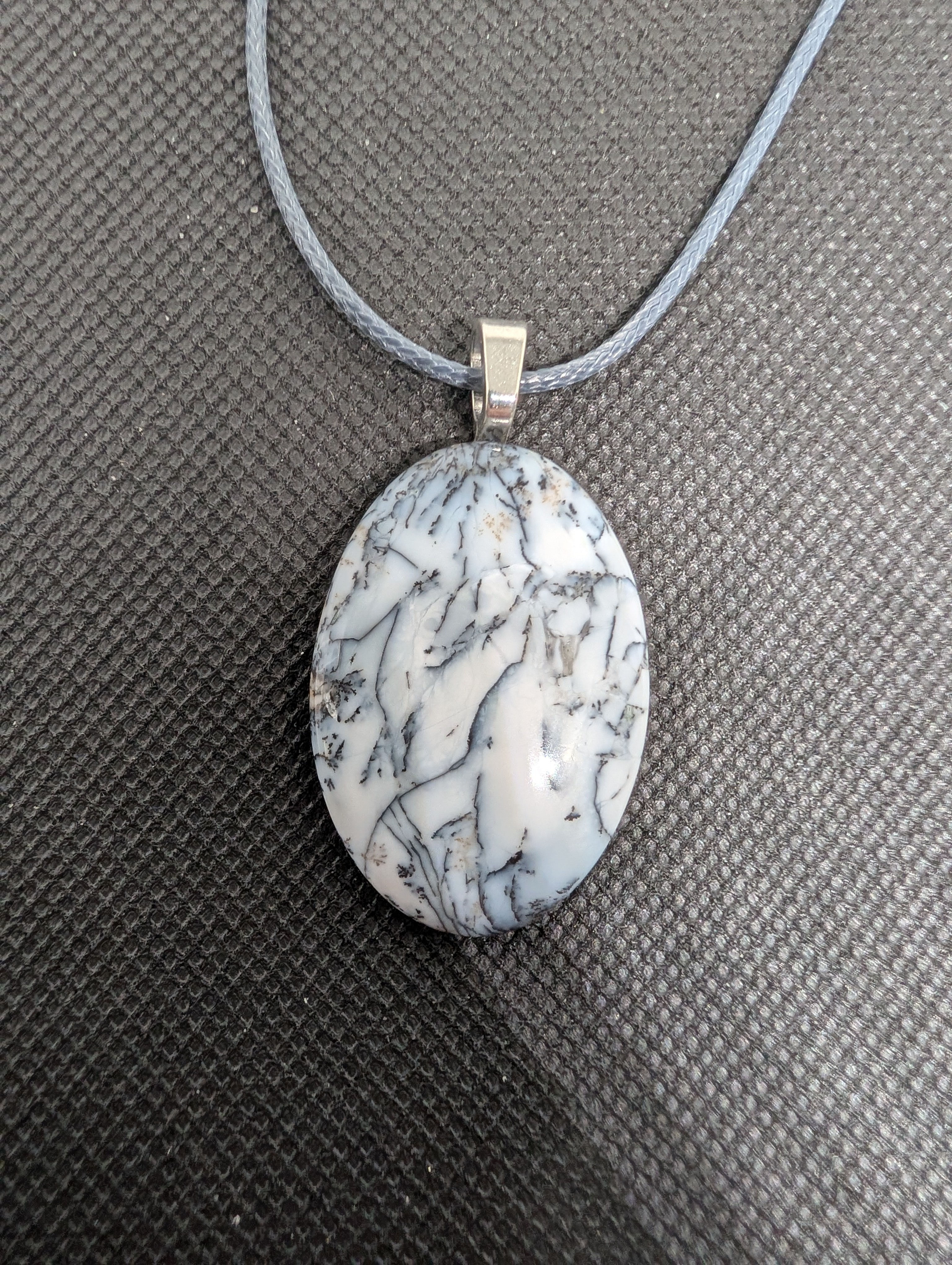 Freeform necklace, Dendrite Opal 