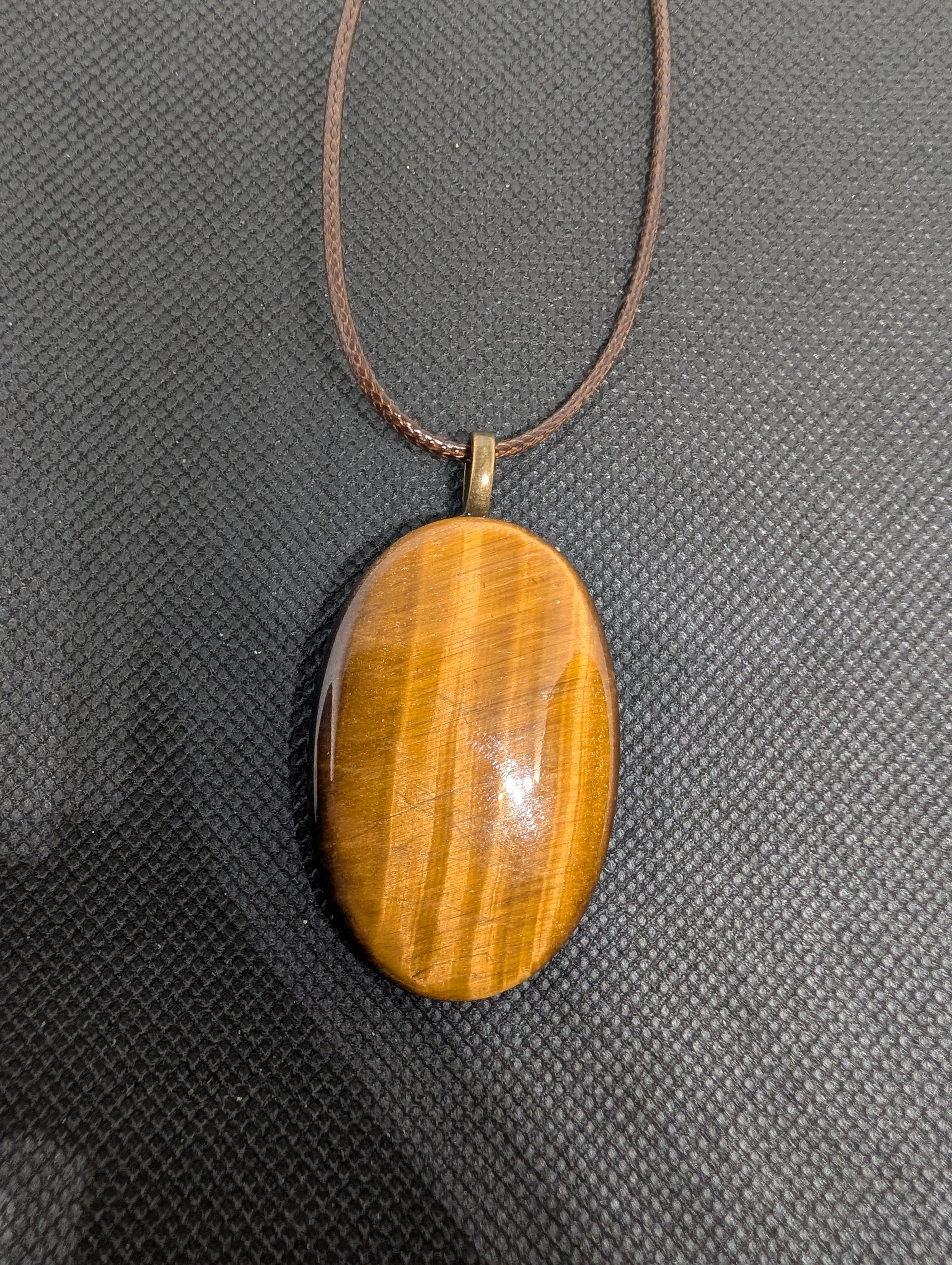 Freeform necklace, Yellow Tiger Eye