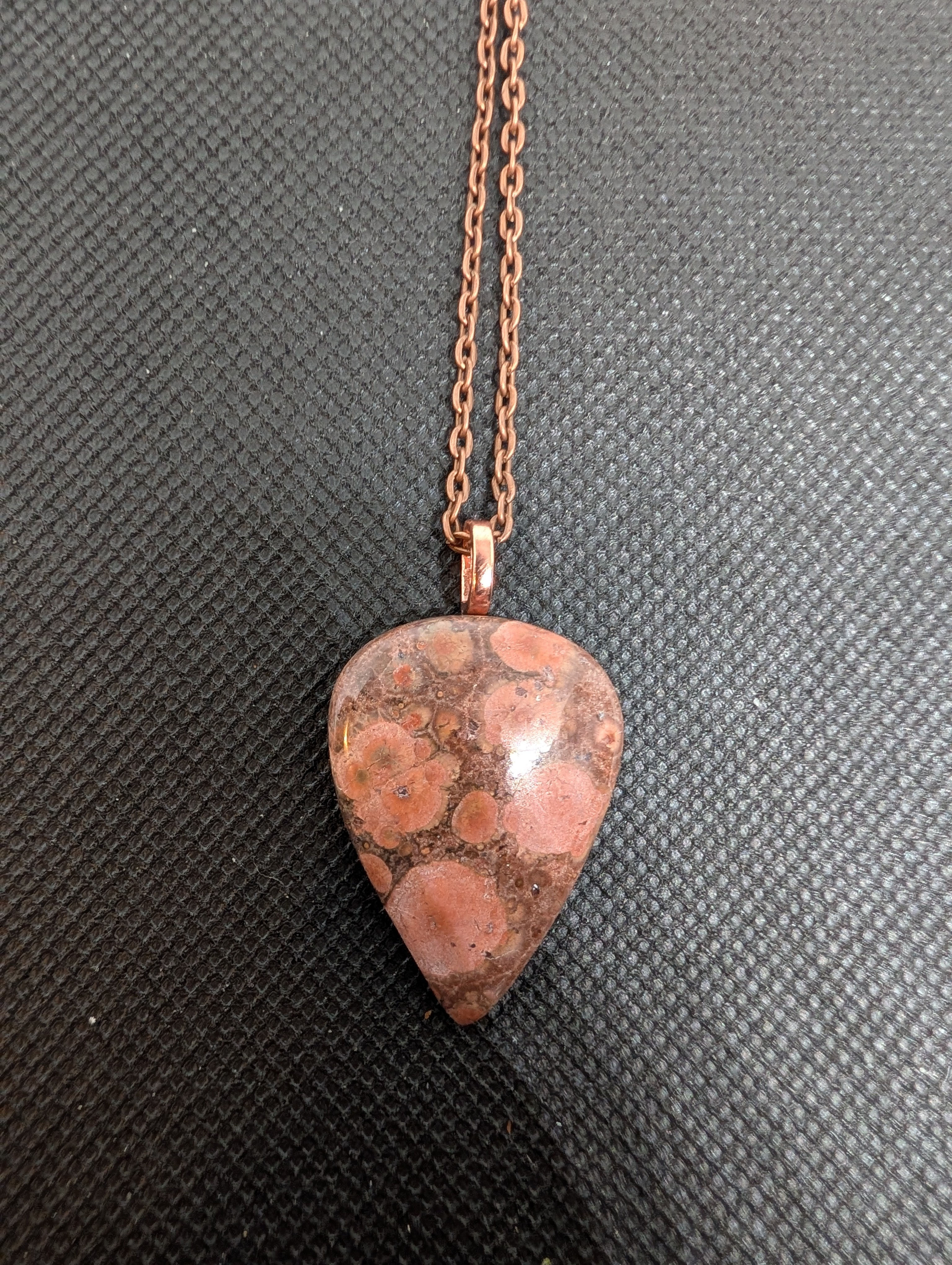 Freeform necklace, Poppy Jasper 