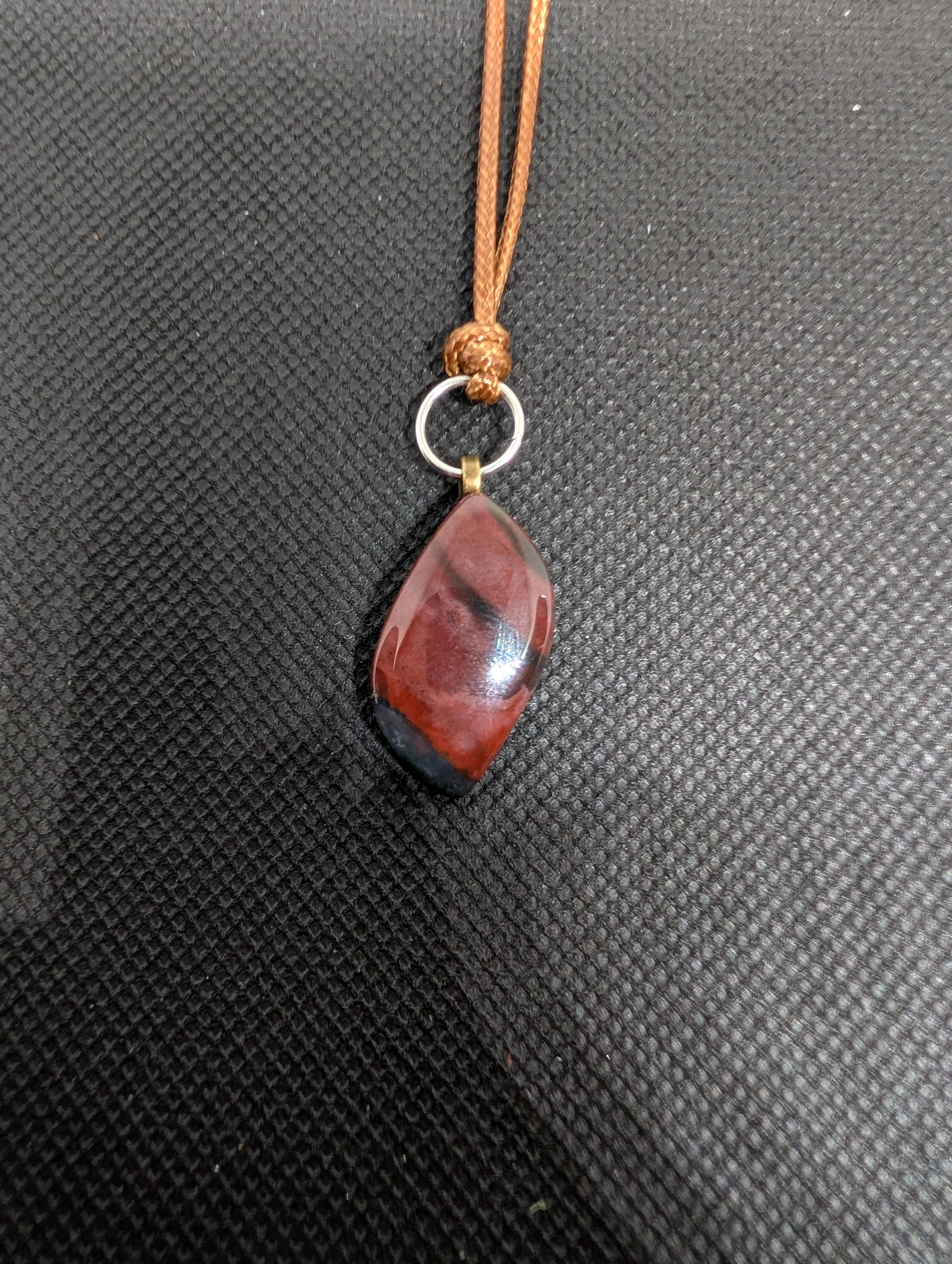 Freeform necklace, Bloodstone 